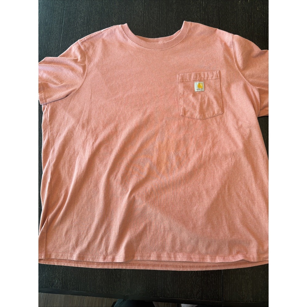 Carhartt Boys 2XL Loose Fit Pocket Salmon Heathered Short Sleeve T-shirt (C)
